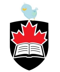 Image of Carleton University logo with Twitter bird on top.