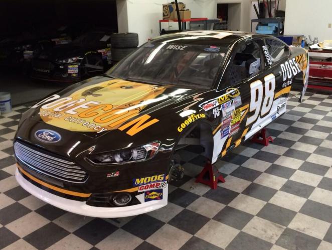 #98 NASCAR car in Dogecoin scheme.