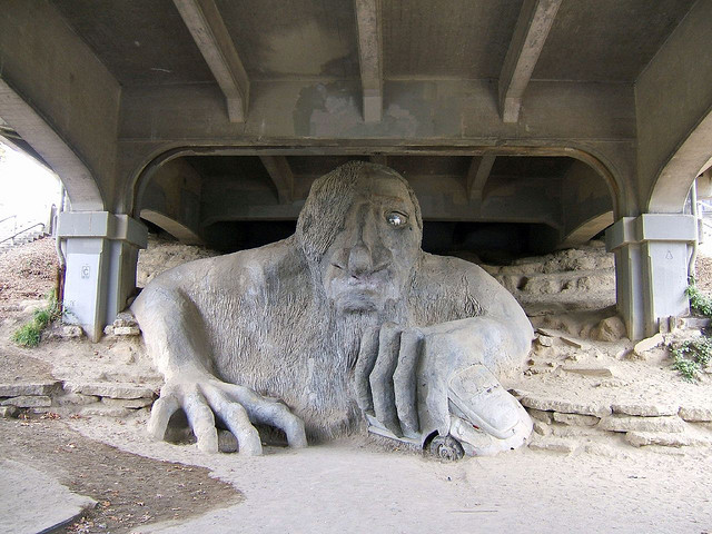 A troll under a Seattle bridge